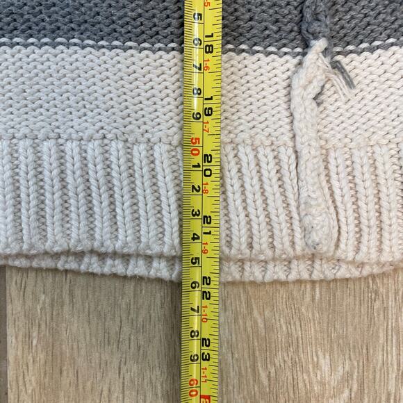 Lou & Grey Striped Sweater Women’s S Balloon Sleeve Raw Seam Cotton Cashmere - Picture 7 of 7